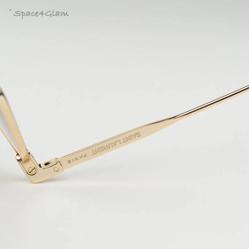 Saint Laurent Women Sunglasses Gold Brown SL302LISA 011 NEW AUTHENTIC - Picture 7 of 10